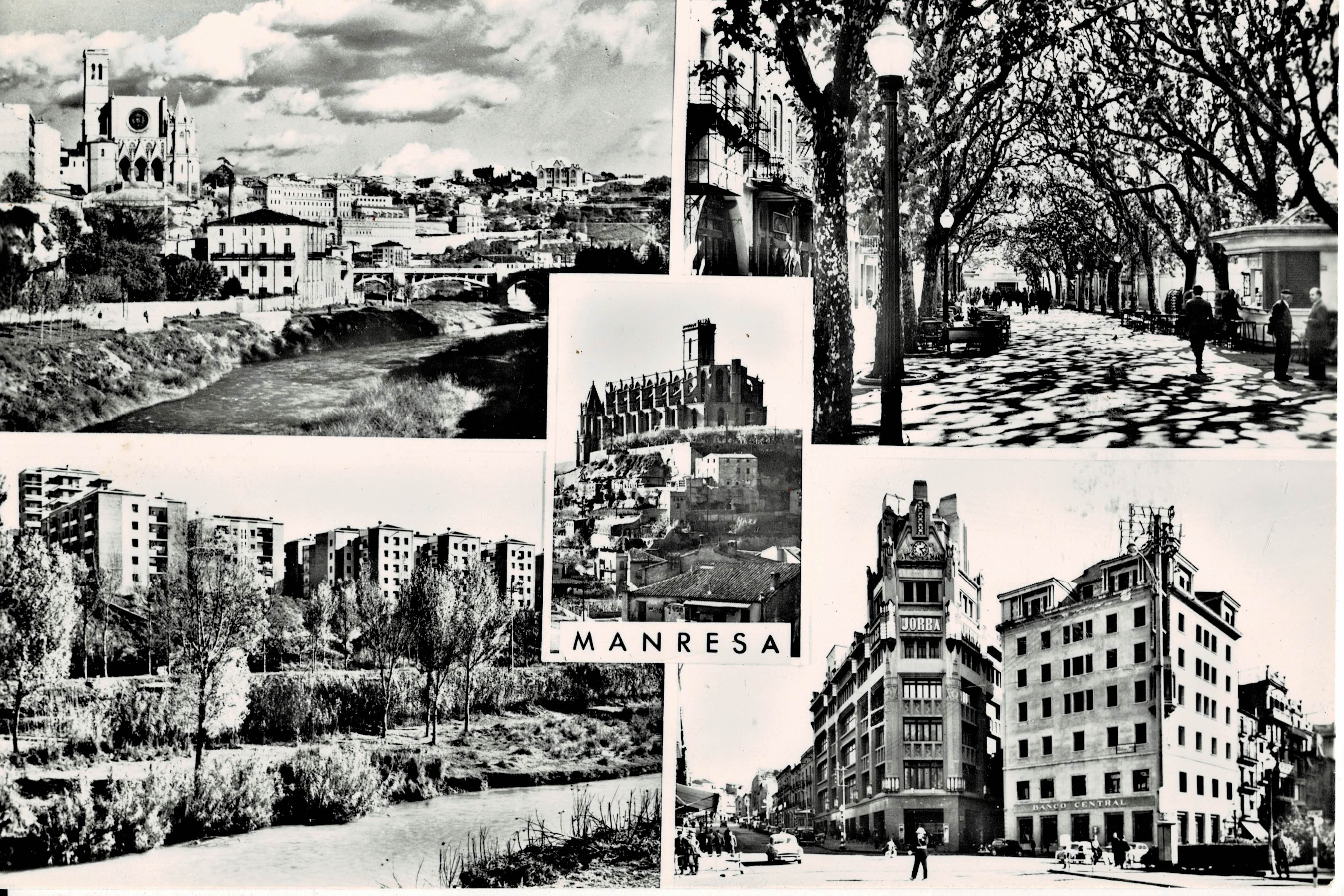 POSTAL MODERNA DE CATALUÑA. MANRESA. VISTAS DE LA CIUDAD