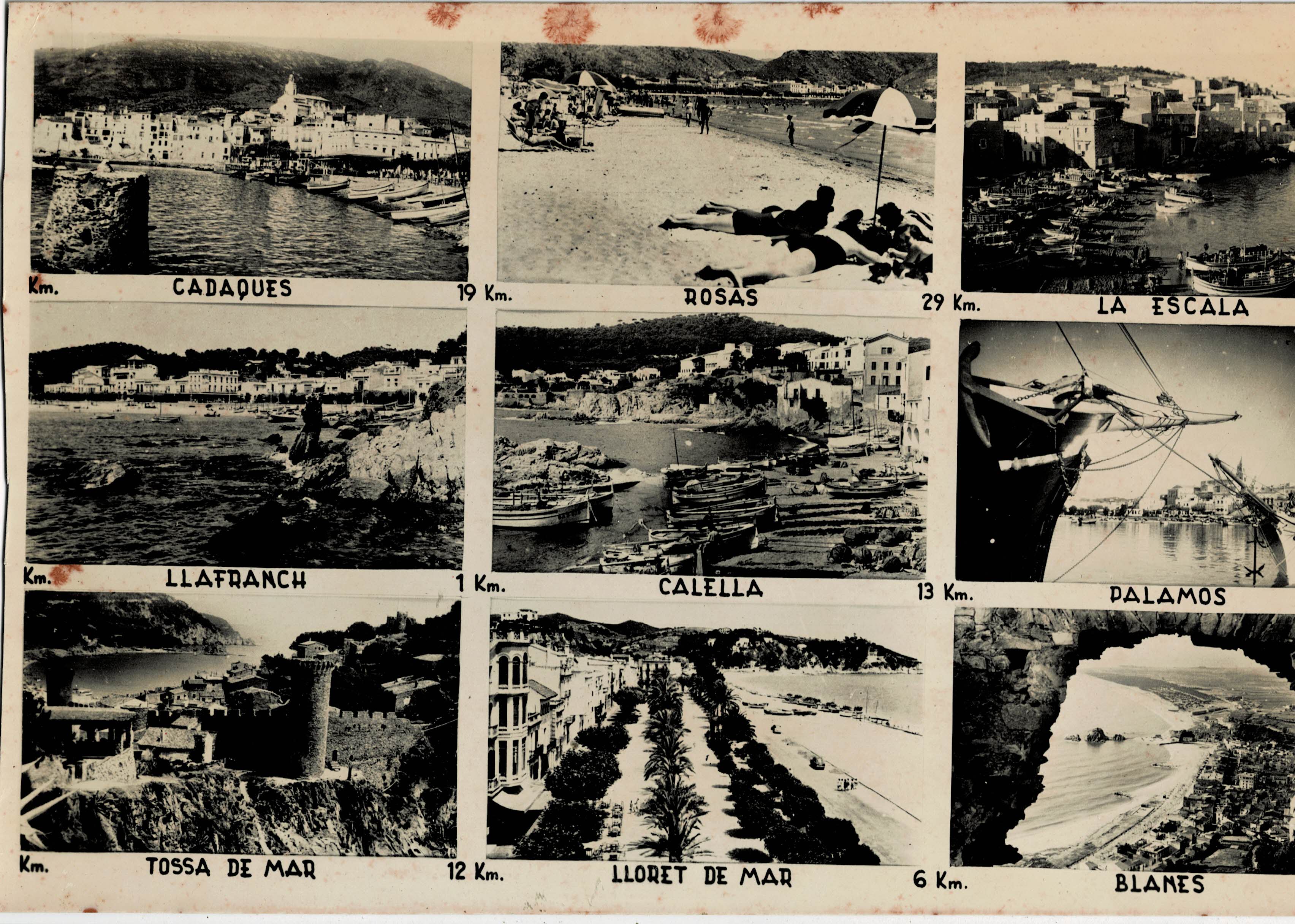 POSTAL MODERNA DE CATALUÑA. VARIAS VISTAS DE LA CIUDAD