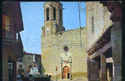 POSTAL DE CATALUÑA. LERIDA. LIÑOLA Nº 4 PLAZA DE LA IGLESIA