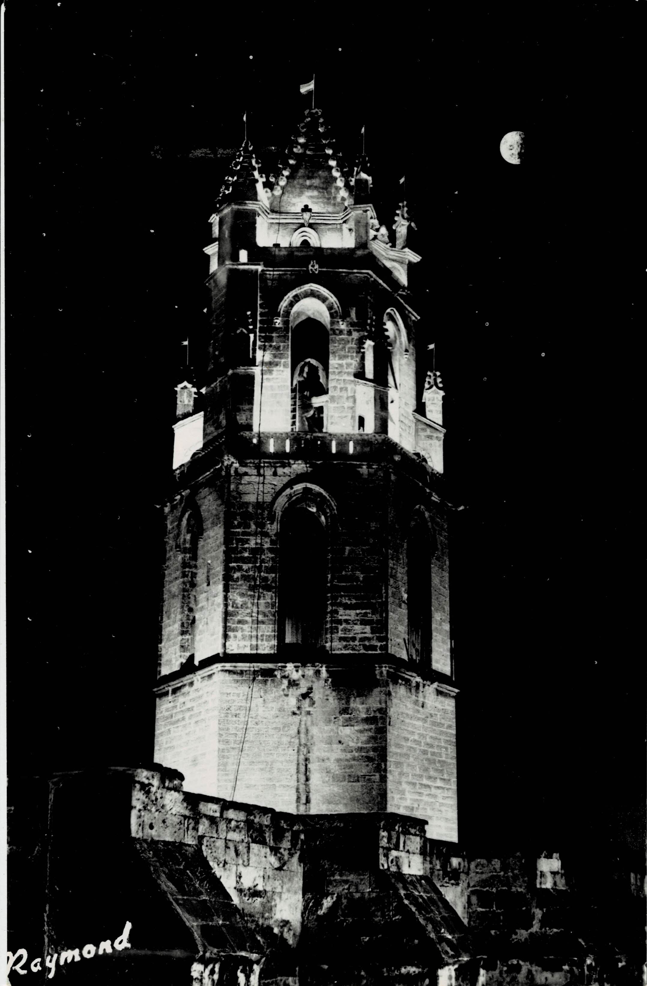 POSTAL MODERNA DE CATALUÑA. REUS. CAMPANARIO ILUMINADO
