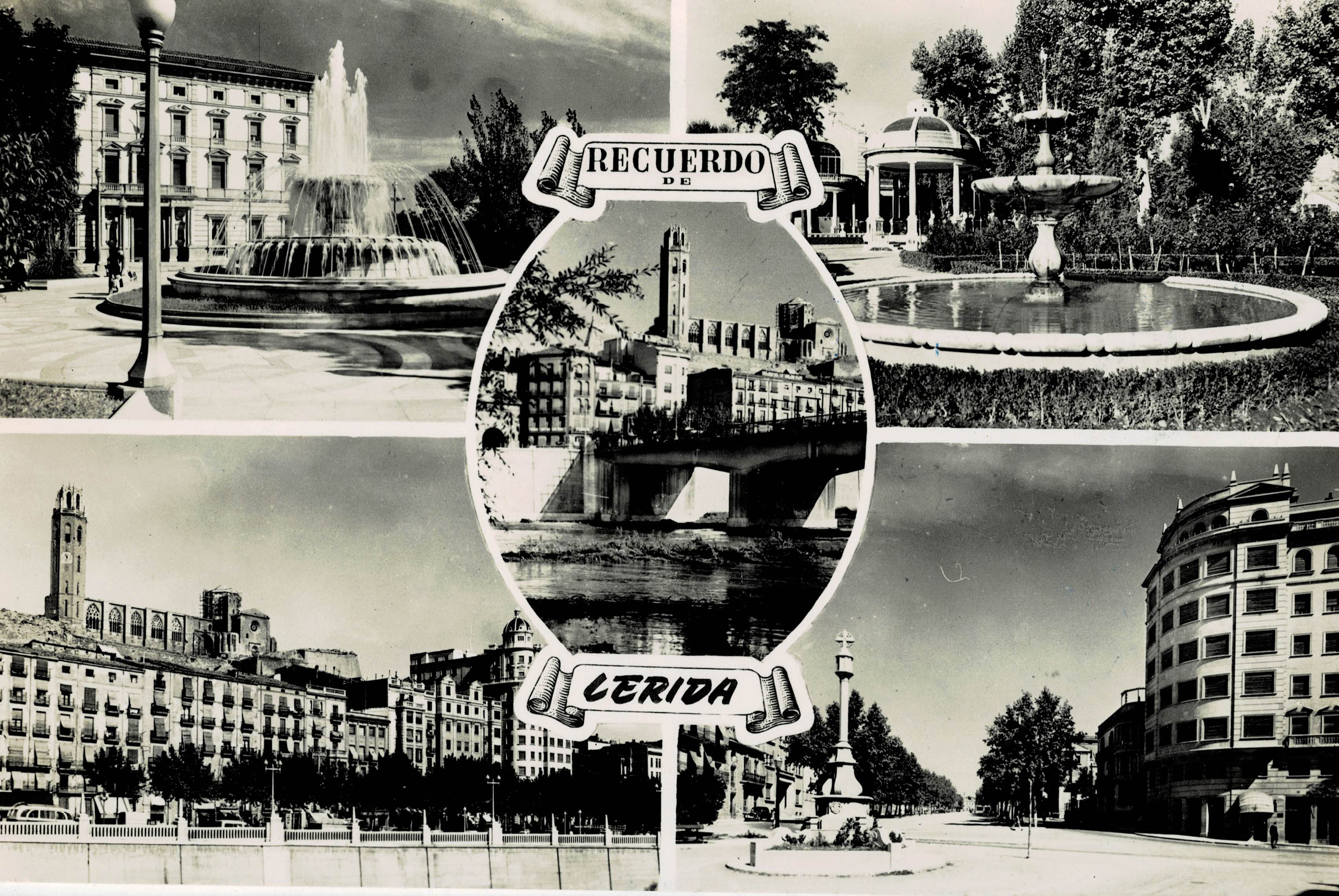 POSTAL MODERNA DE CATALUÑA. LERIDA. DIVERSAS VISTAS DE LA CIUDAD