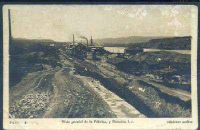 POSTAL ANTIGUA DE CATALUÑA - FLIX - VISTA PARCIAL DE LA FABRICA Y ESTACION F.C.