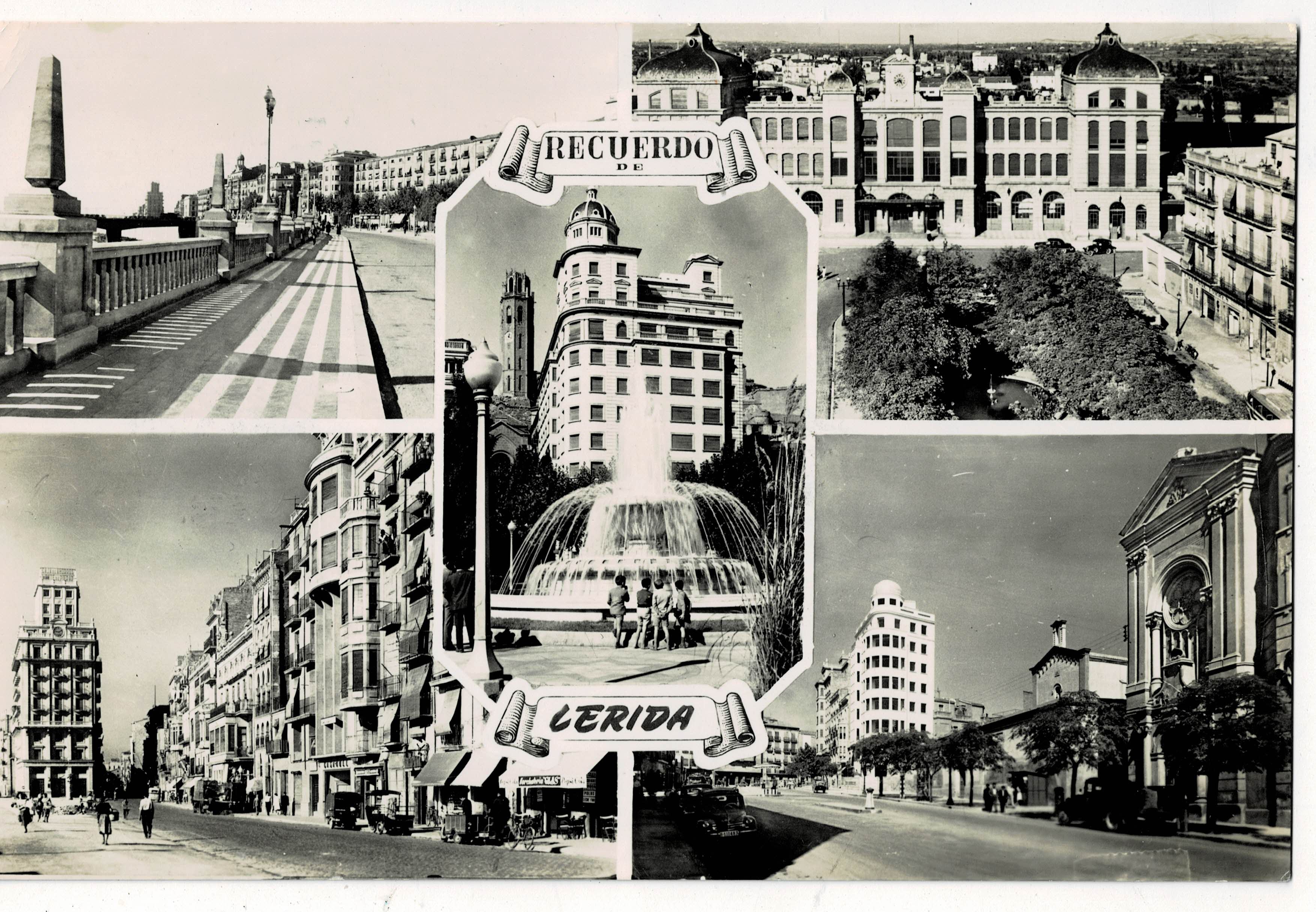 POSTAL MODERNA DE CATALUÑA. LERIDA. DIVERSAS VISTAS DE LA CIUDAD