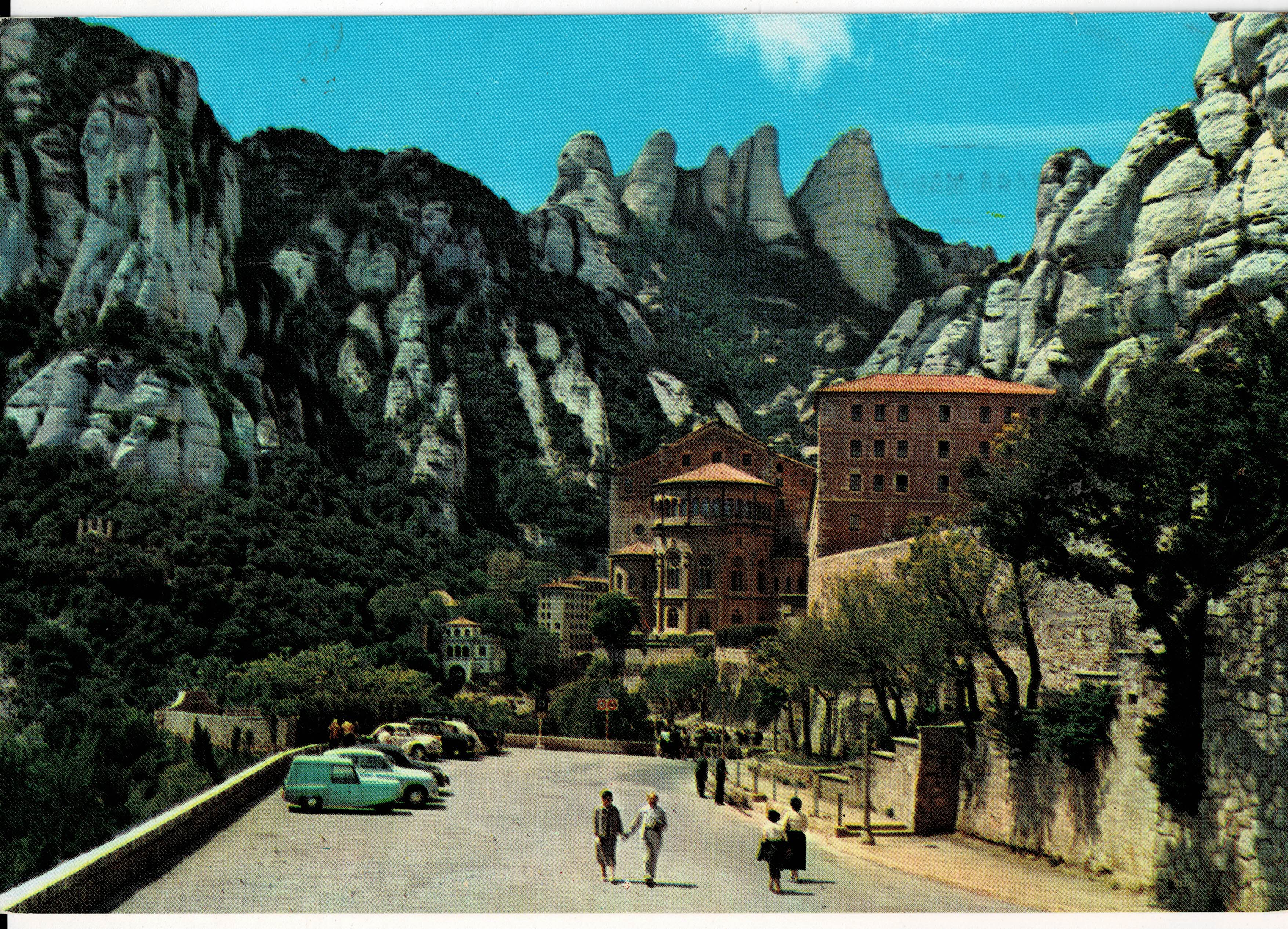 POSTAL MODERNA DE CATALUÑA. MONTSERRAT. LLEGADA AL MONASTERIO