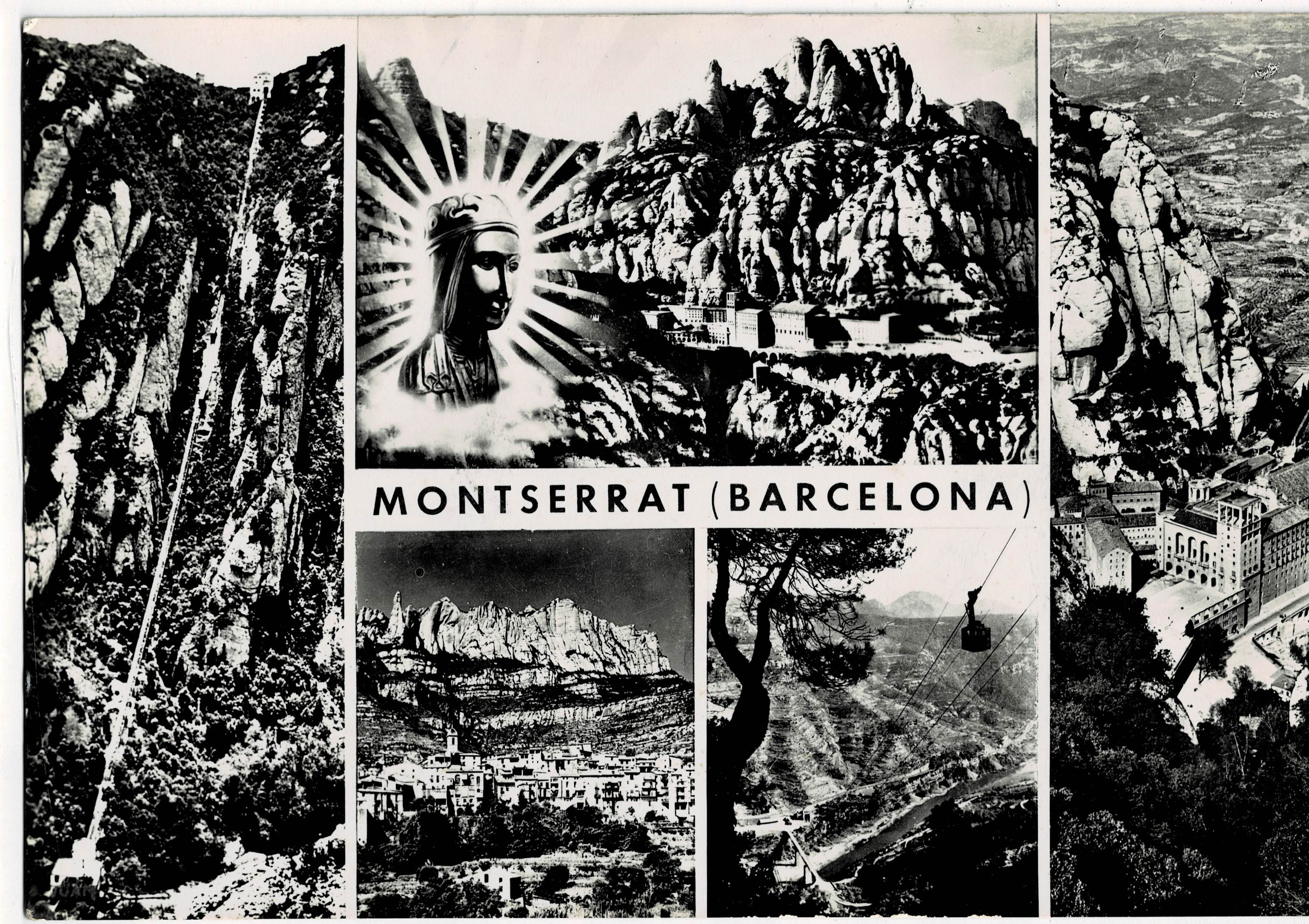 POSTAL MODERNA DE CATALUÑA. MONTSERRAT. DIVERSAS VISTAS
