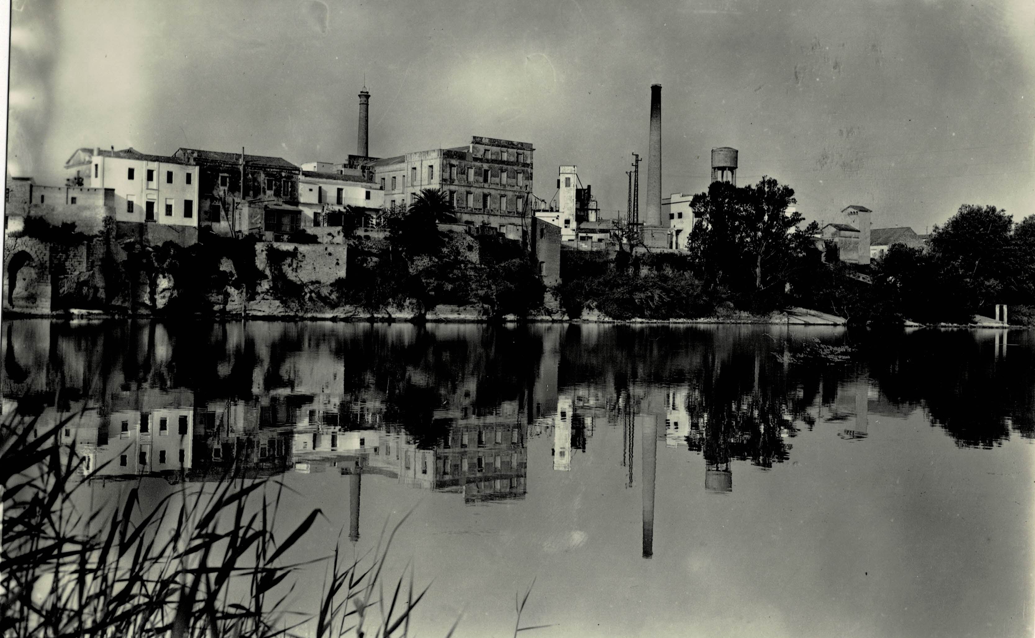 POSTAL MODERNA DE CATALUÑA. AMPOSTA. PARAJE DONDE SE VE LA CIUDAD SOBRE EL EBRO