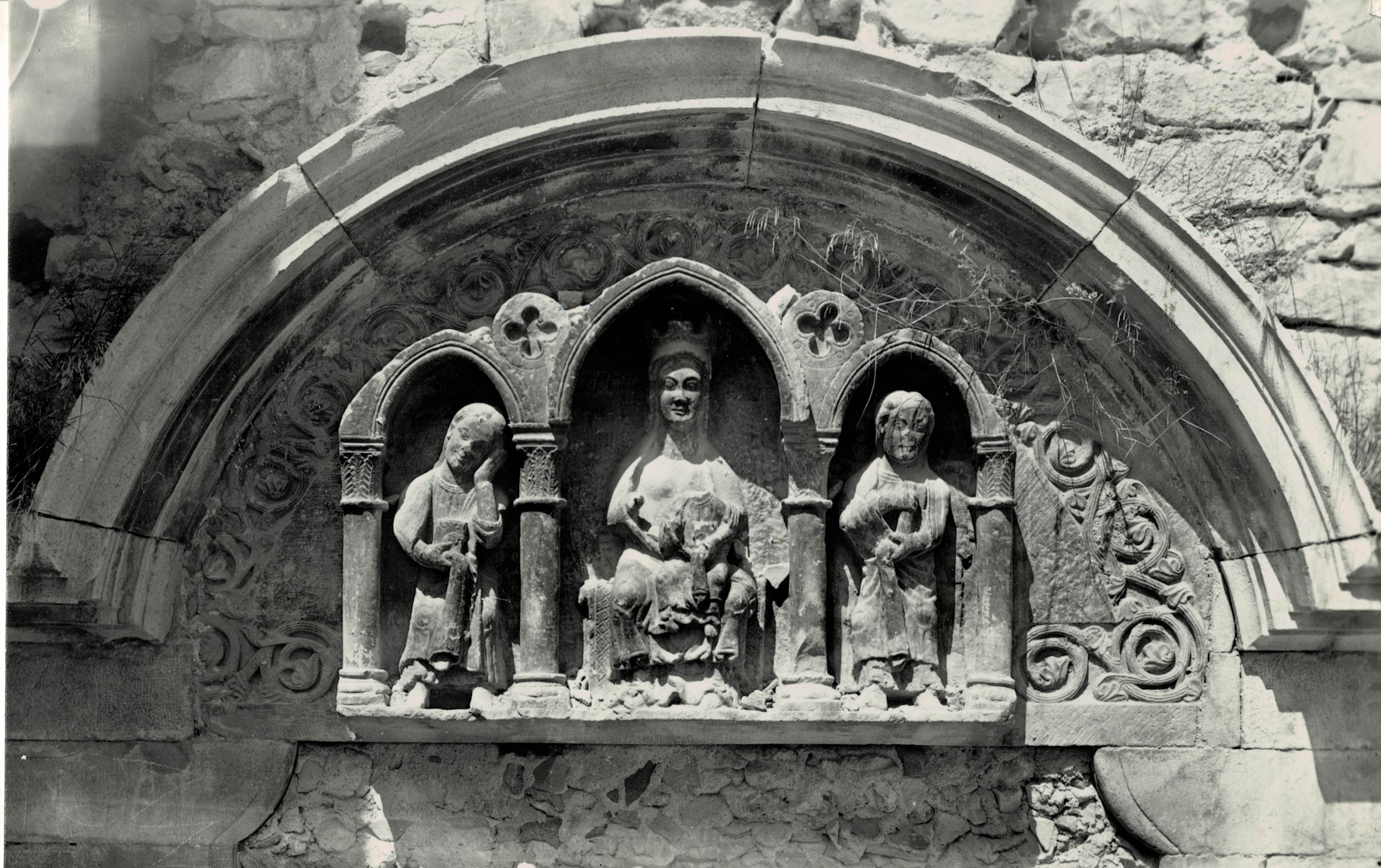 POSTAL MODERNA DE CATALUÑA. SARREAL. TIMPANO EN LA IGLESIA PARROQUIAL