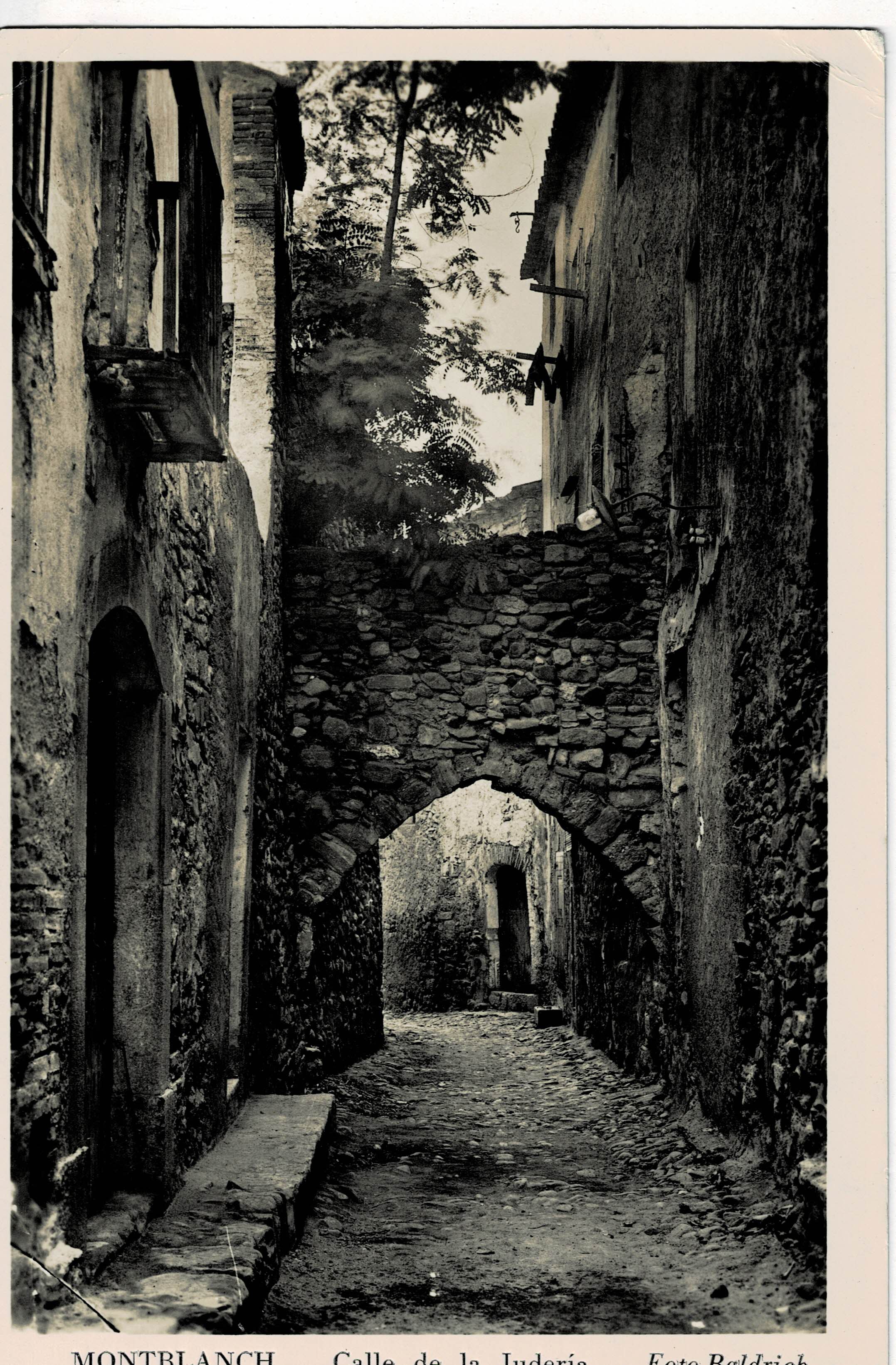 POSTAL MODERNA DE CATALUÑA. MONTBLANCH. CALLE DE LA JUDERIA