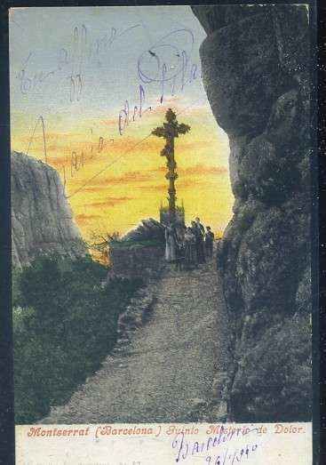 POSTAL ANTIGUA DE BARCELONA - MONTSERRAT QUINTO MISTERIO DE DOLOR nº 57