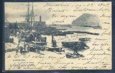 POSTAL DE BARCELONA. EL MUELLE VIEJO