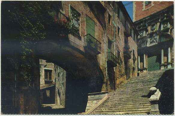 POSTAL DE GERONA. SUBIDA A STO. DOMINGO Y SEMINARIO Nº 453
