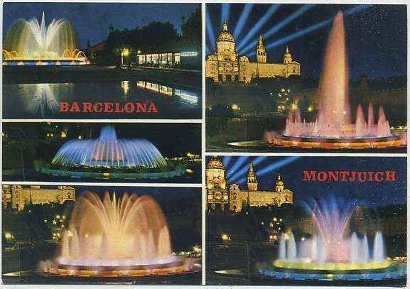 POSTAL DE BARCELONA. FUENTES DE MONTJUICH Nº 3117