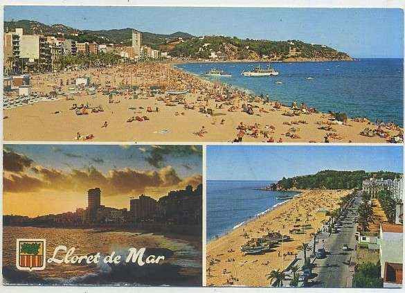 POSTAL DE GERONA. COSTA BRAVA. LLORET DE MAR. VARIOS ASPECTOS