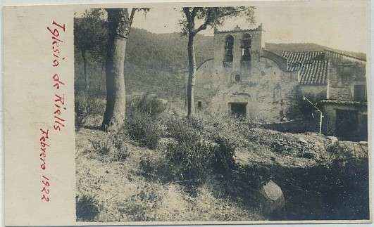 POSTAL ANTIGUA DE BARCELONA. SANTA FE. IGLESIA DE RIELLS