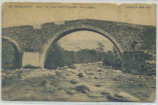 POSTAL ANTIGUA DE LERIDA. CERDANYA. PONT DE SANT MARTI. RIU QUEROL