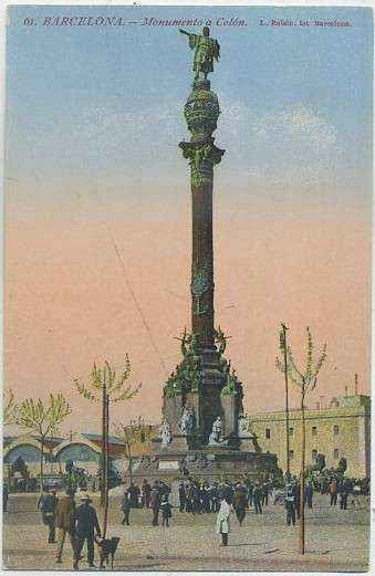 POSTAL ANTIGUA DE BARCELONA. MONUMENTO A COLON
