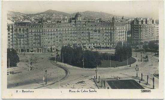 POSTAL ANTIGUA DE BARCELONA. Nº 8 PLAZA DE CALVO SOTELO