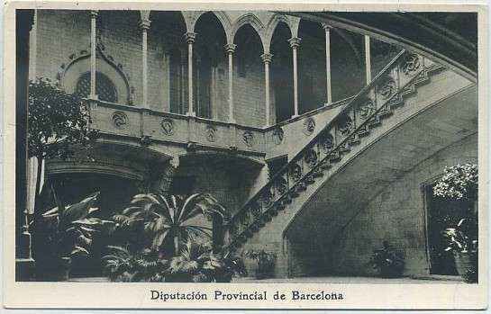POSTAL ANTIGUA DE BARCELONA. PATIO GOTICO. DIPUTACION PROVINCIAL