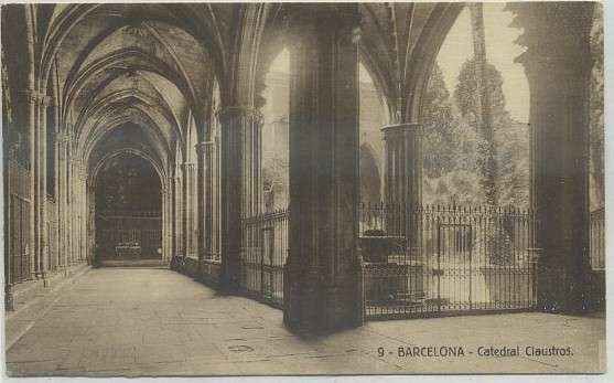 POSTAL ANTIGUA DE BARCELONA. Nº 9 CATEDRAL. CLAUSTROS