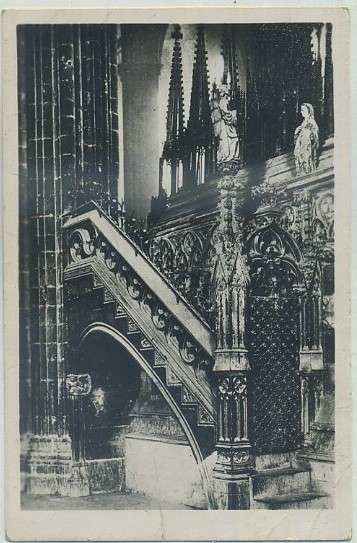 POSTAL ANTIGUA DE BARCELONA. CATEDRAL. ESCALERA DEL PULPITO