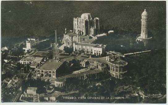POSTAL DE BARCELONA. TIBIDABO. VISTA GENERAL DE LA CUMBRE