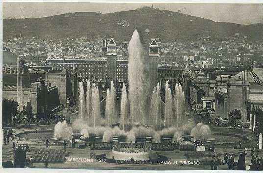 POSTAL DE BARCELONA. Nº 512 FUENTE HACIA EL TIBIDABO