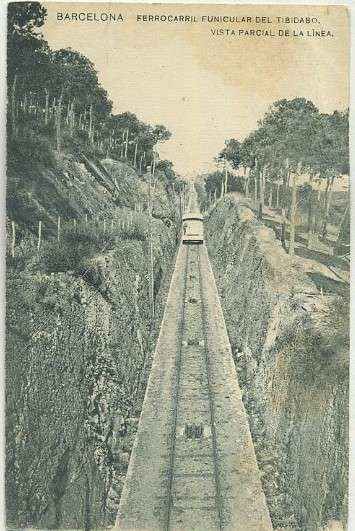 POSTAL ANTIGUA DE BARCELONA. FERROCARRIL FUNICULAR DEL TIBIDABO