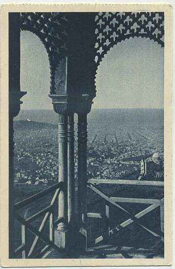POSTAL ANTIGUA DE BARCELONA. TIBIDABO. VISTA PARCIAL DE LA CIUDAD