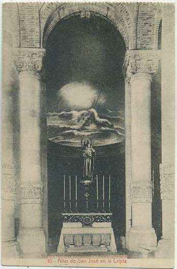 POSTAL ANTIGUA DE BARCELONA. Nº 10 TIBIDABO. ALTAR DE SAN JOSE EN LA CRIPTA