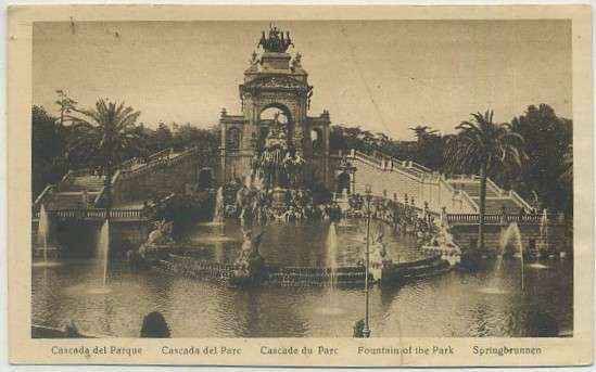 POSTAL ANTIGUA DE BARCELONA. CASCADA DEL PARQUE