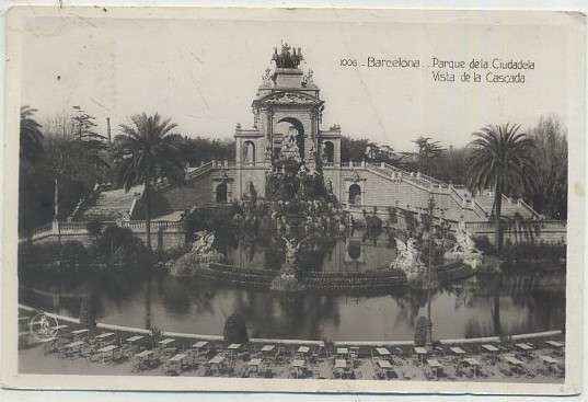 POSTAL ANTIGUA DE BARCELONA. Nº 1006 PARQUE DE LA CIUDADELA. VISTA DE LA CASCADA