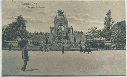 POSTAL ANTIGUA DE BARCELONA. CASCADA DEL PARQUE