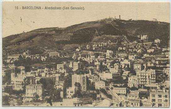 POSTAL ANTIGUA DE BARCELONA. Nº 16. ALREDEDORES. SAN GERVASIO
