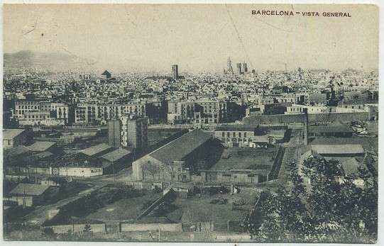 POSTAL ANTIGUA DE BARCELONA. VISTA GENERAL