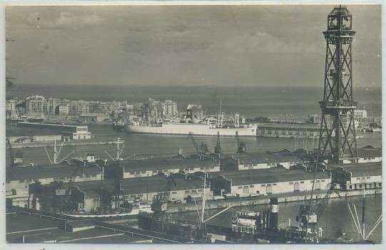 POSTAL DE BARCELONA. VISTA PARCIAL DEL PUERTO SERIE 2 Nº 42
