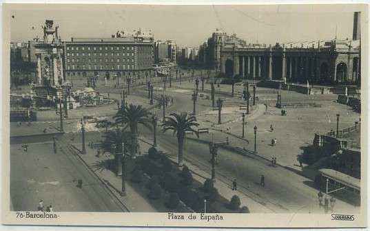POSTAL DE BARCELONA. PLAZA DE ESPAÑA