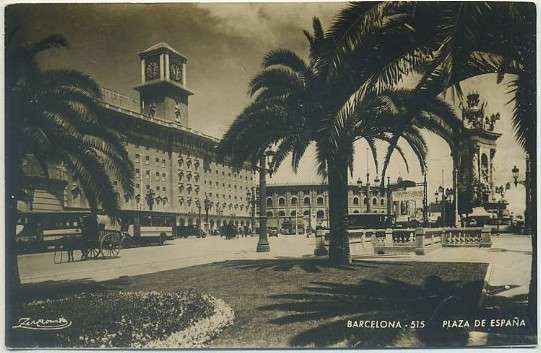 POSTAL DE BARCELONA. PLAZA DE ESPAÑA