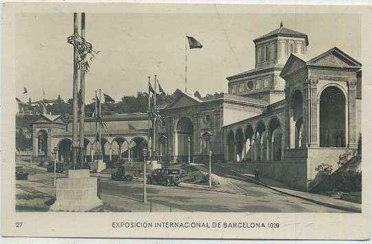 POSTAL ANTIGUA DE BARCELONA. EXPOSICION DE 1929. Nº 27. PALACIO DE LAS ARTES GRAFICAS