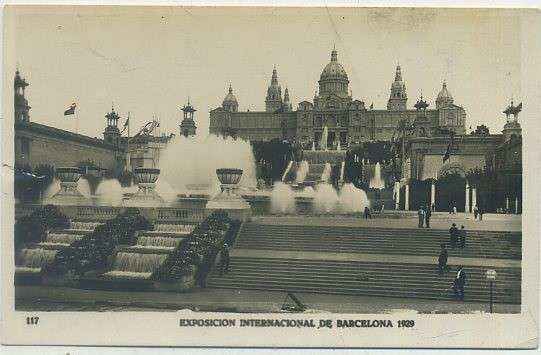 POSTAL ANTIGUA DE BARCELONA. EXPOSICION DE 1929. Nº 117. PALACIO NACIONAL