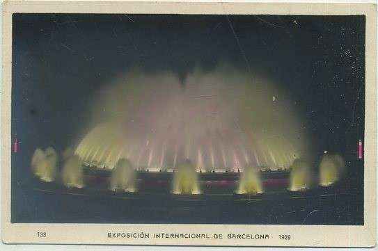 POSTAL ANTIGUA DE BARCELONA. EXPOSICION DE 1929. Nº 133. FUENTE MAGICA. UN ASPECTO