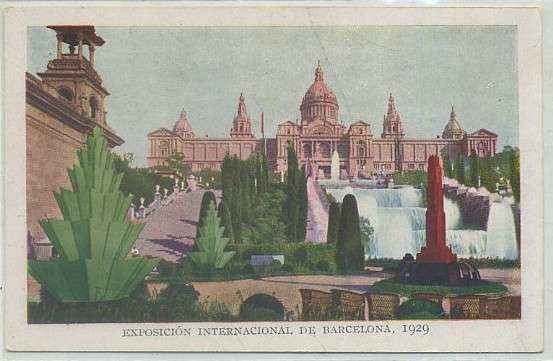 POSTAL ANTIGUA DE BARCELONA. EXPOSICION DE 1929. Nº 1489. PALACIO NACIONAL