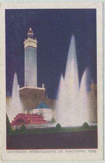 POSTAL ANTIGUA DE BARCELONA. EXPOSICION DE 1929. Nº 1482. PLAZA DEL UNIVERSO