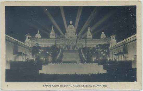 POSTAL ANTIGUA DE BARCELONA. EXPOSICION DE 1929. Nº 1. PALACIO NACIONAL