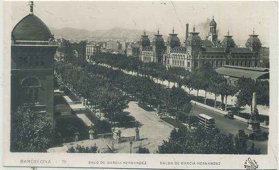 POSTAL ANTIGUA DE BARCELONA. Nº 75. SALON DE GARCIA HERNANDEZ