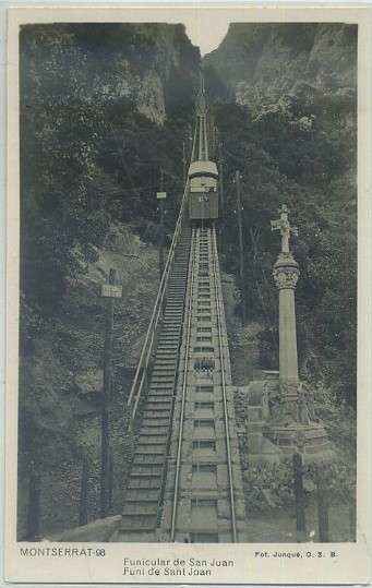 POSTAL BARCELONA. MONTSERRAT. FUNICULAR DE SAN JUAN