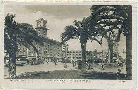 POSTAL ANTIGUA DE BARCELONA. Nº 13 PLAZA DE ESPAÑA