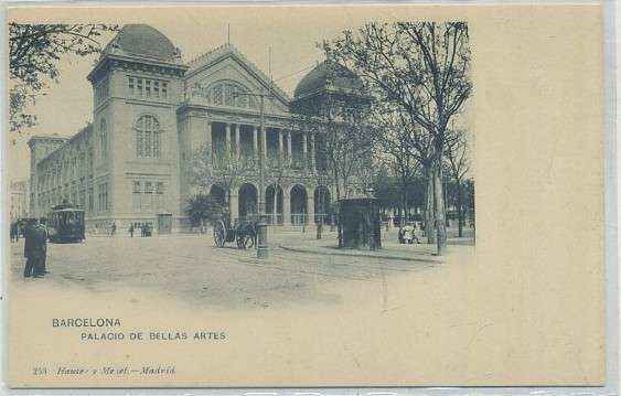 POSTAL ANTIGUA DE BARCELONA. PALACIO DE BELLAS ARTES Nº 258