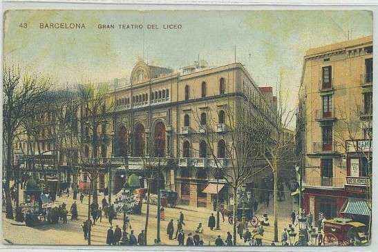 POSTAL ANTIGUA DE BARCELONA. GRAN TEATRO DEL LICEO Nº 43