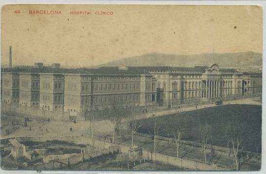 POSTAL ANTIGUA DE BARCELONA. HOSPITAL CLINICO Nº 44