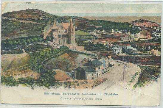 POSTAL ANTIGUA DE BARCELONA. FERROCARRIL FUNICULAR DEL TIBIDABO